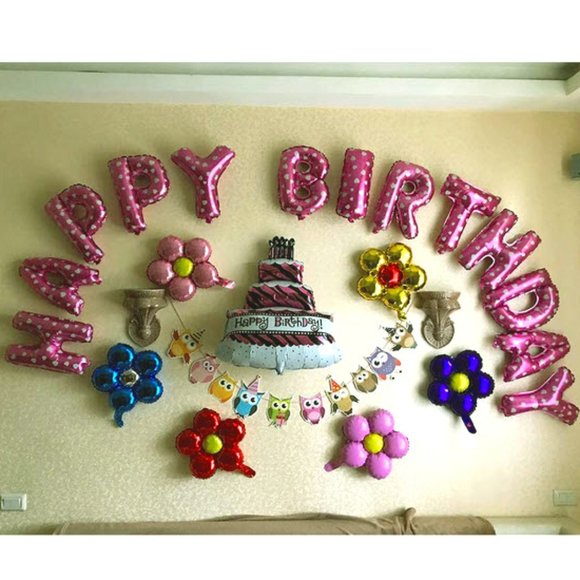 Happy Birthday Balloons & banner party decorations - Picture 2 of 5